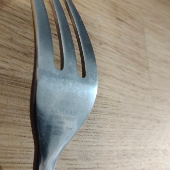 Gorham Colonial Tipt 8 1/8" 3 Tine Dinner Fork Glossy Stainless Steel Japan - Picture 5 of 6